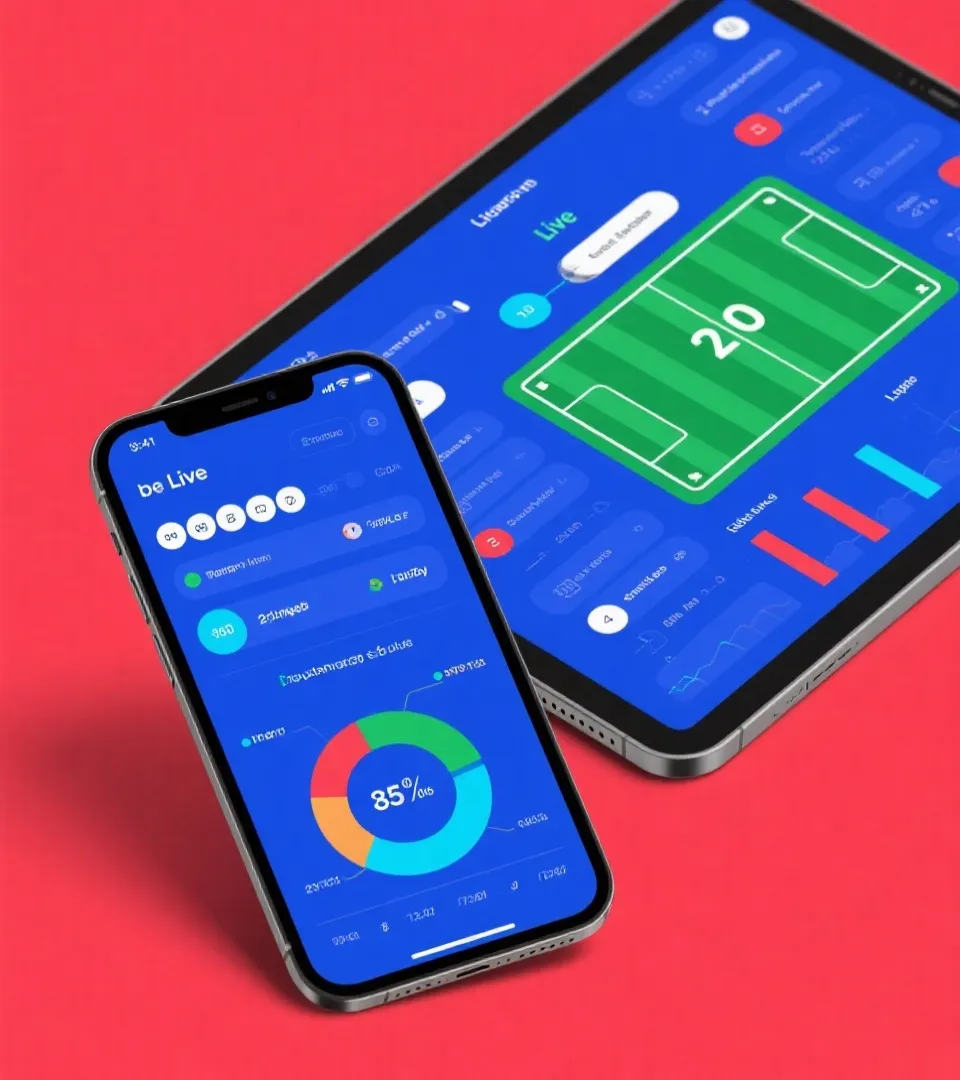 即時比分與平台數據介面示意圖